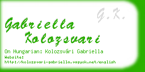 gabriella kolozsvari business card